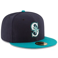 Seattle Mariners New Era Authentic Collection On Field 59FIFTY - Fitted Structured Hat Navy/Teal
