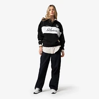 Women's Mitchell & Ness Black Seattle Mariners Cooperstown Collection Quarter-Zip Pullover Top
