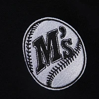Women's Mitchell & Ness Black Seattle Mariners Cooperstown Collection Quarter-Zip Pullover Top