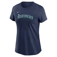 Women's Nike Julio Rodriguez Navy Seattle Mariners Fuse Name & Number T-Shirt