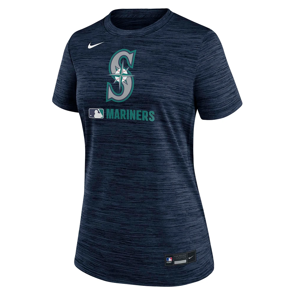 Women's Nike  Navy Seattle Mariners Authentic Collection Velocity Performance T-Shirt