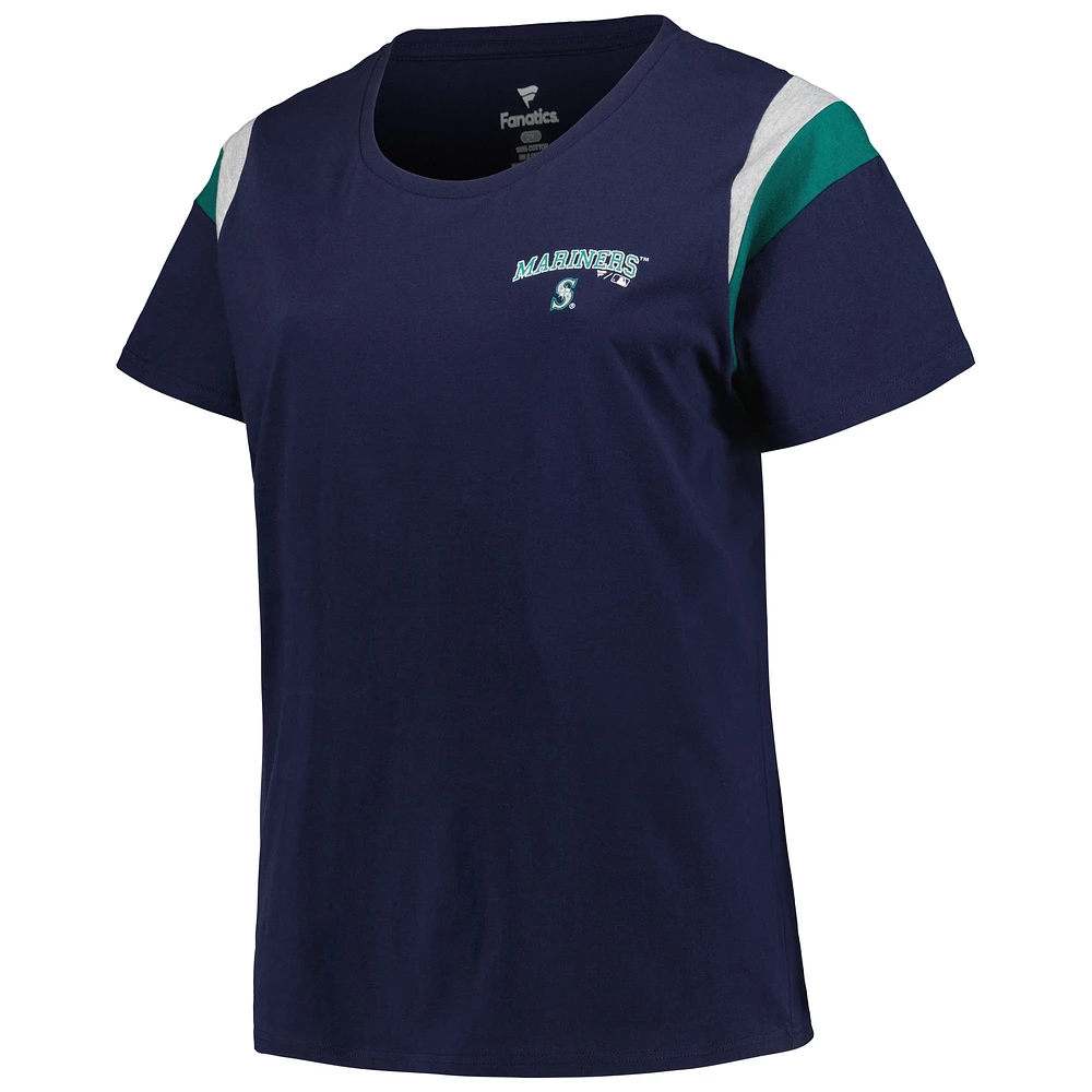 Women's Profile Navy Seattle Mariners Plus Scoop Neck T-Shirt