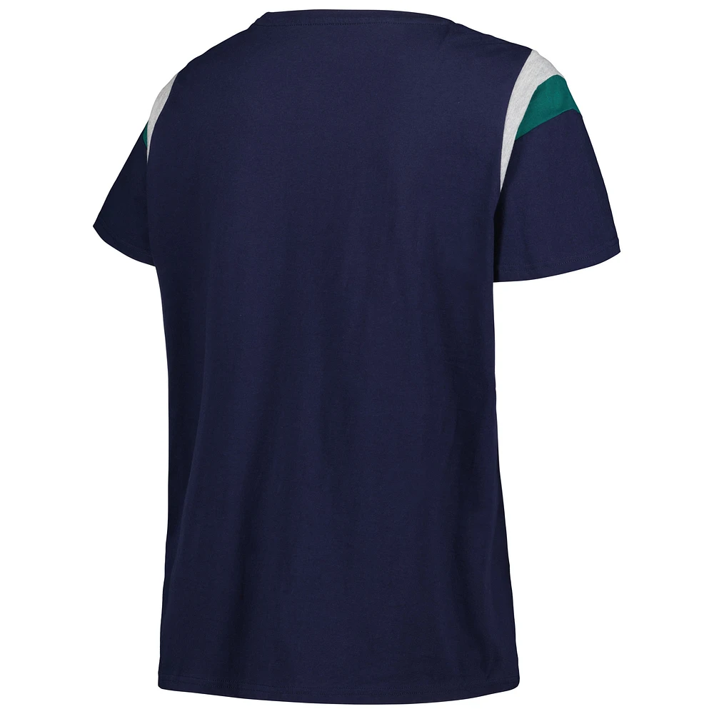 Women's Profile Navy Seattle Mariners Plus Scoop Neck T-Shirt