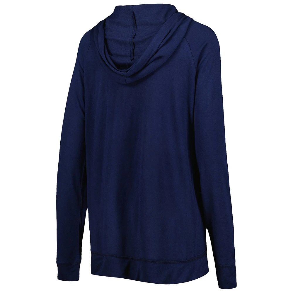 Women's Touch Navy Seattle Mariners Pre-Game Raglan Pullover Hoodie