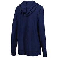 Women's Touch Navy Seattle Mariners Pre-Game Raglan Pullover Hoodie