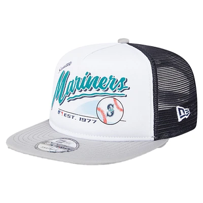 Youth New Era  White Seattle Mariners Retro 9FIFTY Snapback Hat