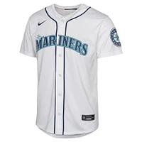 Maillot de joueur Nike Julio Rodríguez pour jeune, blanc, Seattle Mariners, domicile limité
