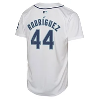 Maillot de joueur Nike Julio Rodríguez pour jeune, blanc, Seattle Mariners, domicile limité