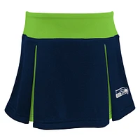 Girls Preschool College Navy Seattle Seahawks Spirit Two-Piece Cheerleader Set