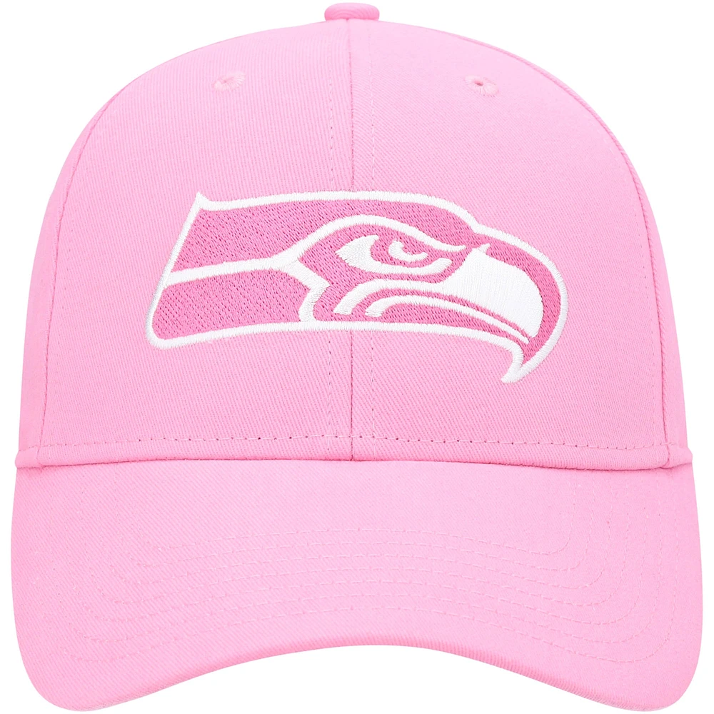 Girls Youth '47 Pink Seattle Seahawks Rose MVP Adjustable Hat