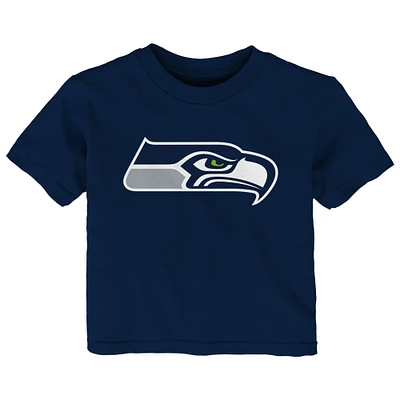 T-shirt avec logo principal des Seattle Seahawks, bleu marine universitaire