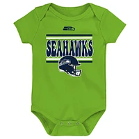 Infant Seattle Seahawks Play Day Three-Pack Bodysuit Set