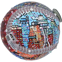 Marshawn Lynch Seattle Seahawks Autographed Baseball - Art by Charles Fazzino - RG13310408