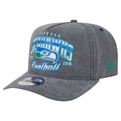 Casquette snapback délavée noire Seattle Seahawks 9FIFTY de New Era pour homme