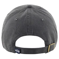 Men's '47 Charcoal Seattle Seahawks Secondary Clean Up Adjustable Hat