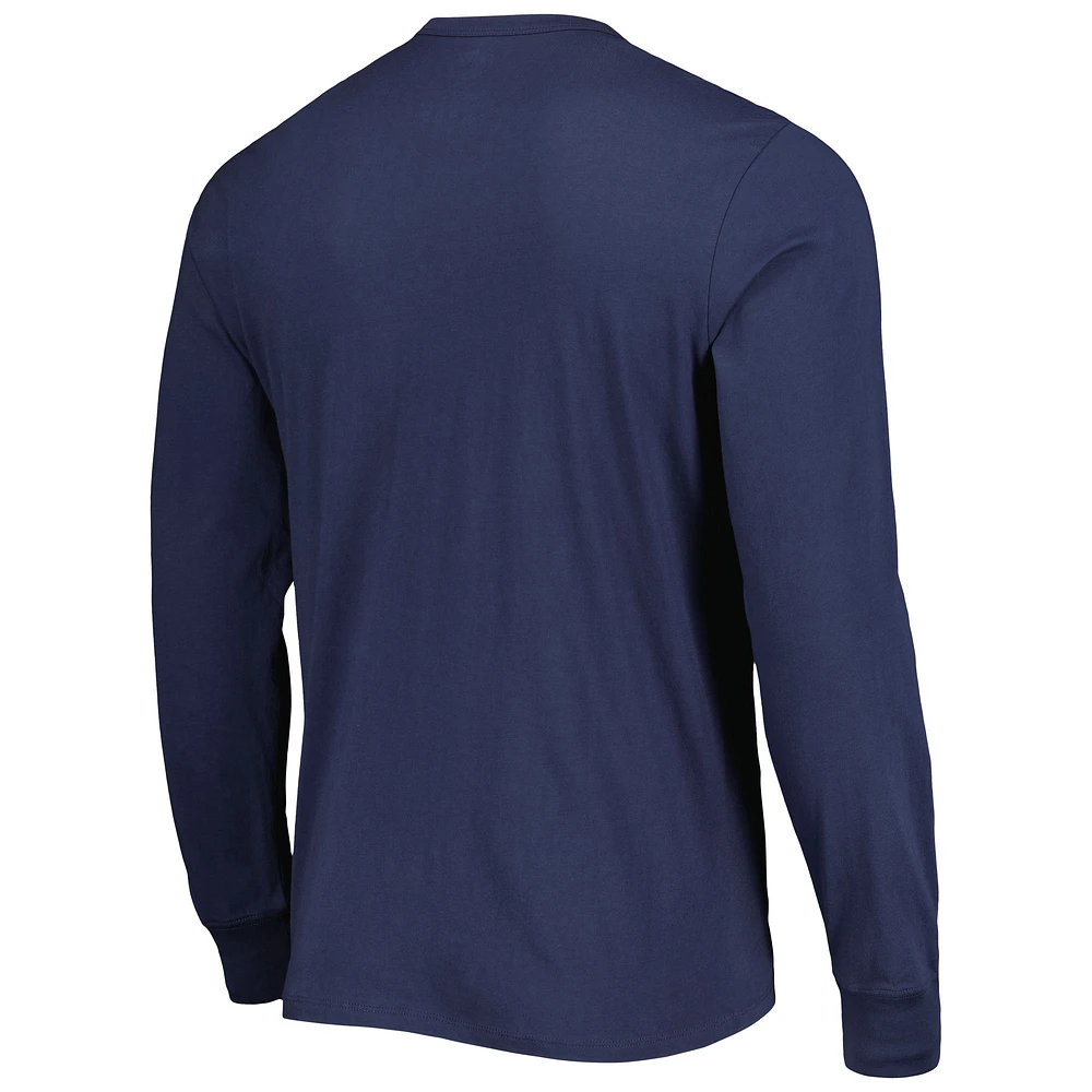Men's '47 College Navy Seattle Seahawks Brand Wide Out Franklin Long Sleeve T-Shirt