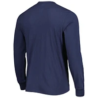 Men's '47 College Navy Seattle Seahawks Brand Wide Out Franklin Long Sleeve T-Shirt