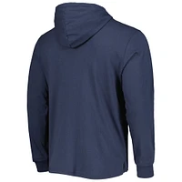 Men's '47 College Navy Seattle Seahawks  Field Franklin Hooded Long Sleeve T-Shirt