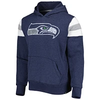 Men's '47 Heathered Blue Seattle Seahawks Premier Nico Pullover Hoodie