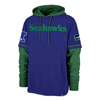 Men's '47 Royal Seattle Seahawks Shortstop Pullover Hoodie