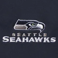 Men's Dunbrooke College Navy Seattle Seahawks Big & Tall Archer Softshell Full-Zip Vest