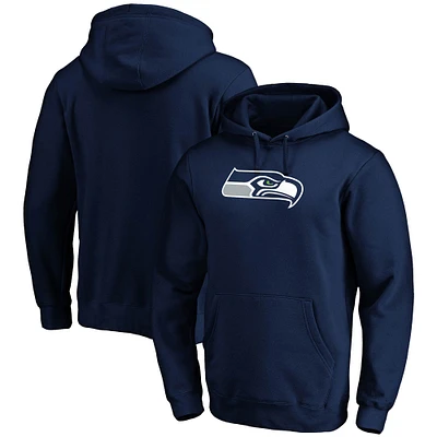 Sweat à capuche avec logo principal Fanatics College Navy Seattle Seahawks pour hommes Big & Tall