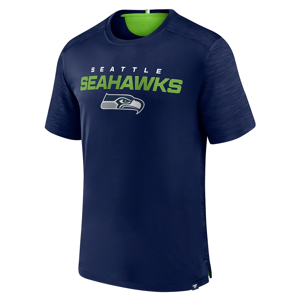 Men's Fanatics College Navy Seattle Seahawks Defender Evo T-Shirt