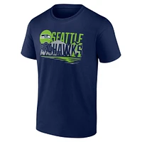 Men's Fanatics College Navy Seattle Seahawks Hometown Rushing Yards T-Shirt