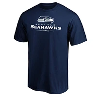 T-shirt avec logo de l'équipe Lockup des Seattle Seahawks Fanatics College pour hommes, bleu marine