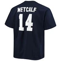 Men's Fanatics DK Metcalf College Navy Seattle Seahawks Big & Tall Player Name Number T-Shirt