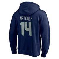 Men's Fanatics DK Metcalf College Navy Seattle Seahawks Player Icon Name & Number Pullover Hoodie