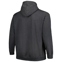 Men's Fanatics Heather Charcoal Seattle Seahawks Big & Tall Pullover Hoodie