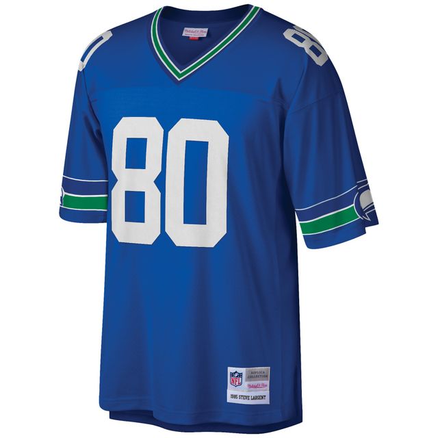 Mitchell & Ness Steve Largent Royal Seattle Seahawks Big Tall 1985 Réplique de joueur retraité pour homme