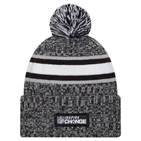Men's New Era Black Seattle Seahawks Inspire Change Cuffed Knit Hat with Pom