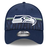 Men's New Era  College Navy Seattle Seahawks 2023 NFL Training Camp 39THIRTY Flex Hat