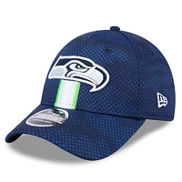 Men's New Era College Navy Seattle Seahawks 2024 Sideline 9FORTY Stretch-Snap Hat