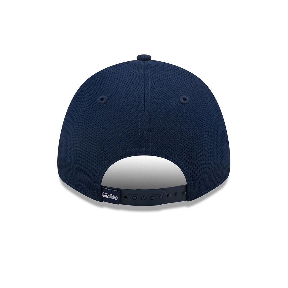 Men's New Era College Navy Seattle Seahawks A-Frame - 9FORTY Snapback Hat