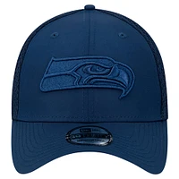 Men's New Era College Navy Seattle Seahawks Active Team Tone 39THIRTY Flex Hat