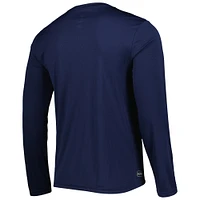 Men's New Era College Navy Seattle Seahawks Combine Authentic Offsides Long Sleeve T-Shirt