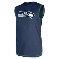 Men's New Era College Navy Seattle Seahawks Tank Top