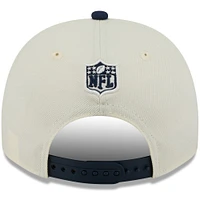 Men's New Era Cream/College Navy Seattle Seahawks 2025 NFL Draft 9FIFTY A-Frame Snapback Hat