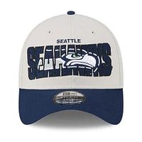 Casquette flex New Era Seattle Seahawks 2023 NFL Draft 39THIRTY crème pour homme