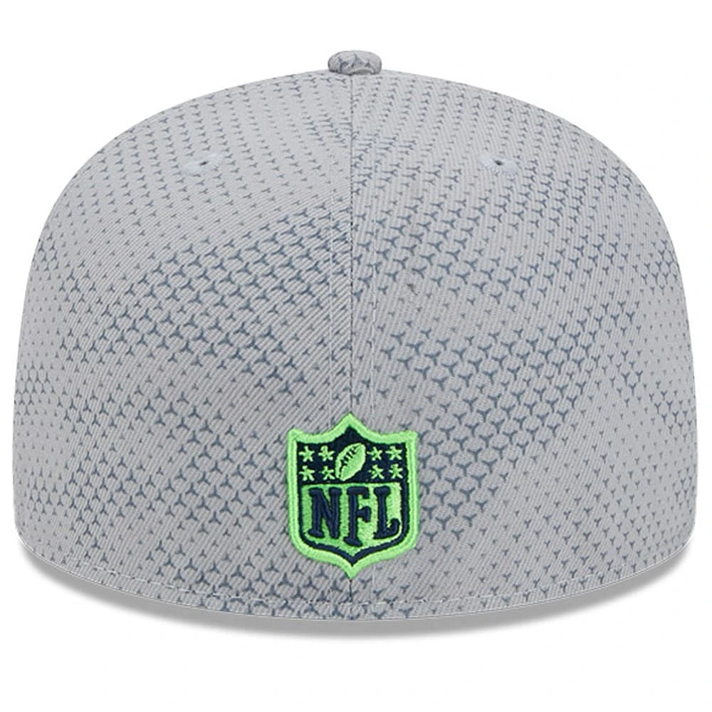 Men's New Era Gray Seattle Seahawks 2024 Sideline 59FIFTY Fitted Hat