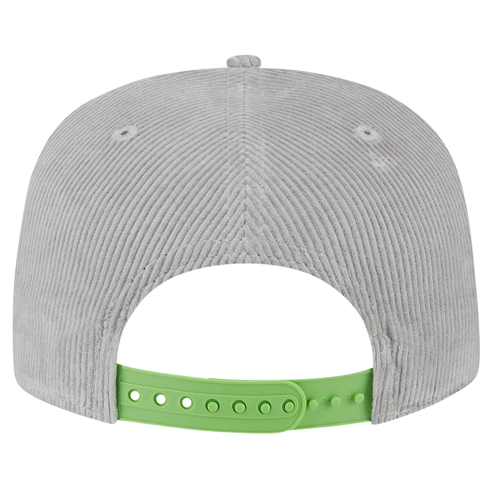 Men's New Era Gray Seattle Seahawks Throwback Corded Golfer Snapback Hat