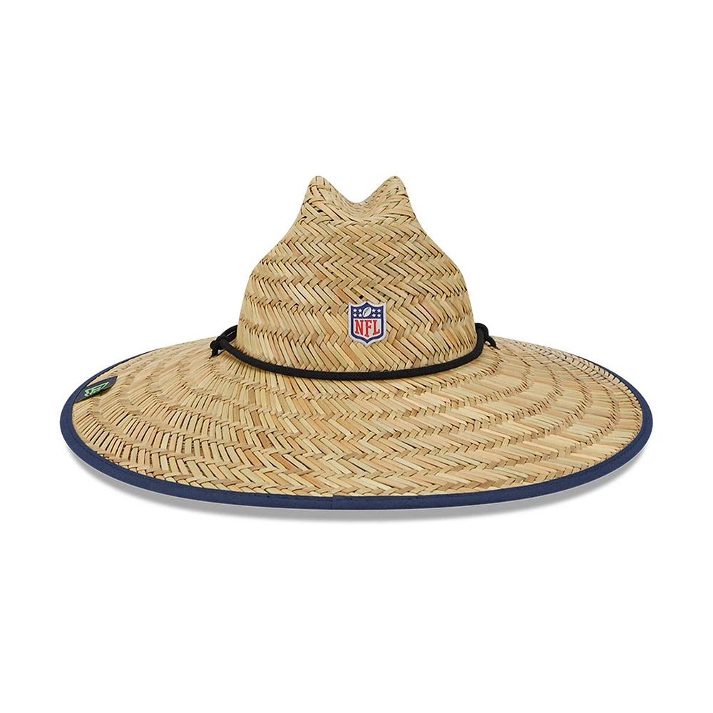 Casquette de sauveteur en paille officiel du camp d' Entraînement NFL Seattle Seahawks de New Era pour homme, naturel