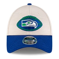 Men's New Era Navy Seattle Seahawks 2024 Sideline 9FORTY Adjustable Hat