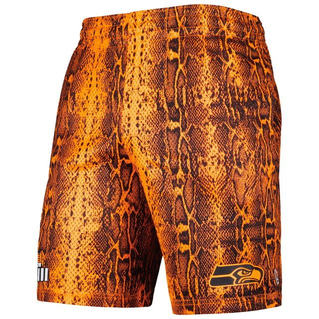 Short Summer Pop New Era Seattle Seahawks orange pour homme