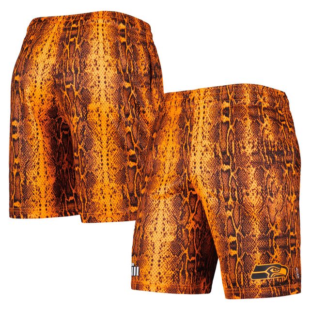 Short Summer Pop New Era Seattle Seahawks orange pour homme
