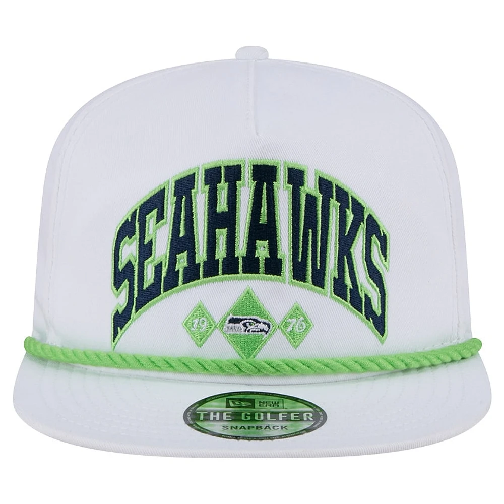 Casquette snapback de golfeur en diamant des Seattle Seahawks de New Era pour homme