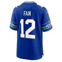 Men's Nike 12s Royal Seattle Seahawks Throwback Player Game Jersey